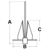 Imagen de Ancla Danforth Galvanizada 4kg