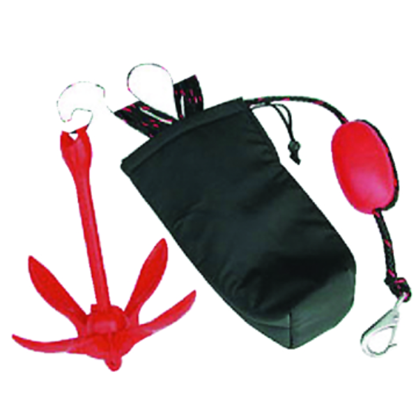 Imagen de Ancla plegable forrada en PVC roja y negra