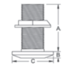 Imagen de Pasacasco roscado inoxidable 3/4"