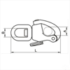 Imagen de Automático con giratorio para driza largo 88mm