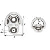 Imagen de Punto fijo de cubierta 2 tornillos 6 mm acero inoxidable Wichard